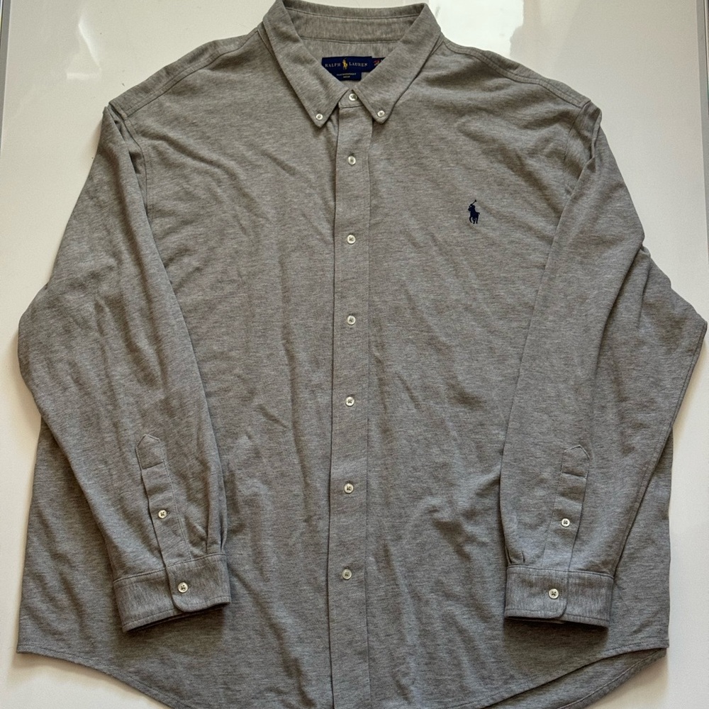 Ralph Lauren Gray Casual Button Down Shirt
